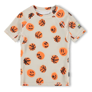 Molo – UV-Schutz-T-Shirt Neptune Basketballs recycelte Fasern | Beige
