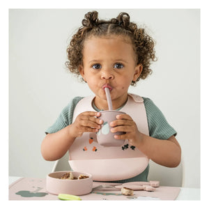 Done by deer - Tiny Farm pipetli bardaklar - 2'li Set | Pembe