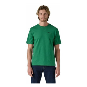 Patagonia - T-shirt P-6 Logo Responsibili Geri dönüştürülmüş lifler | Krom yeşili