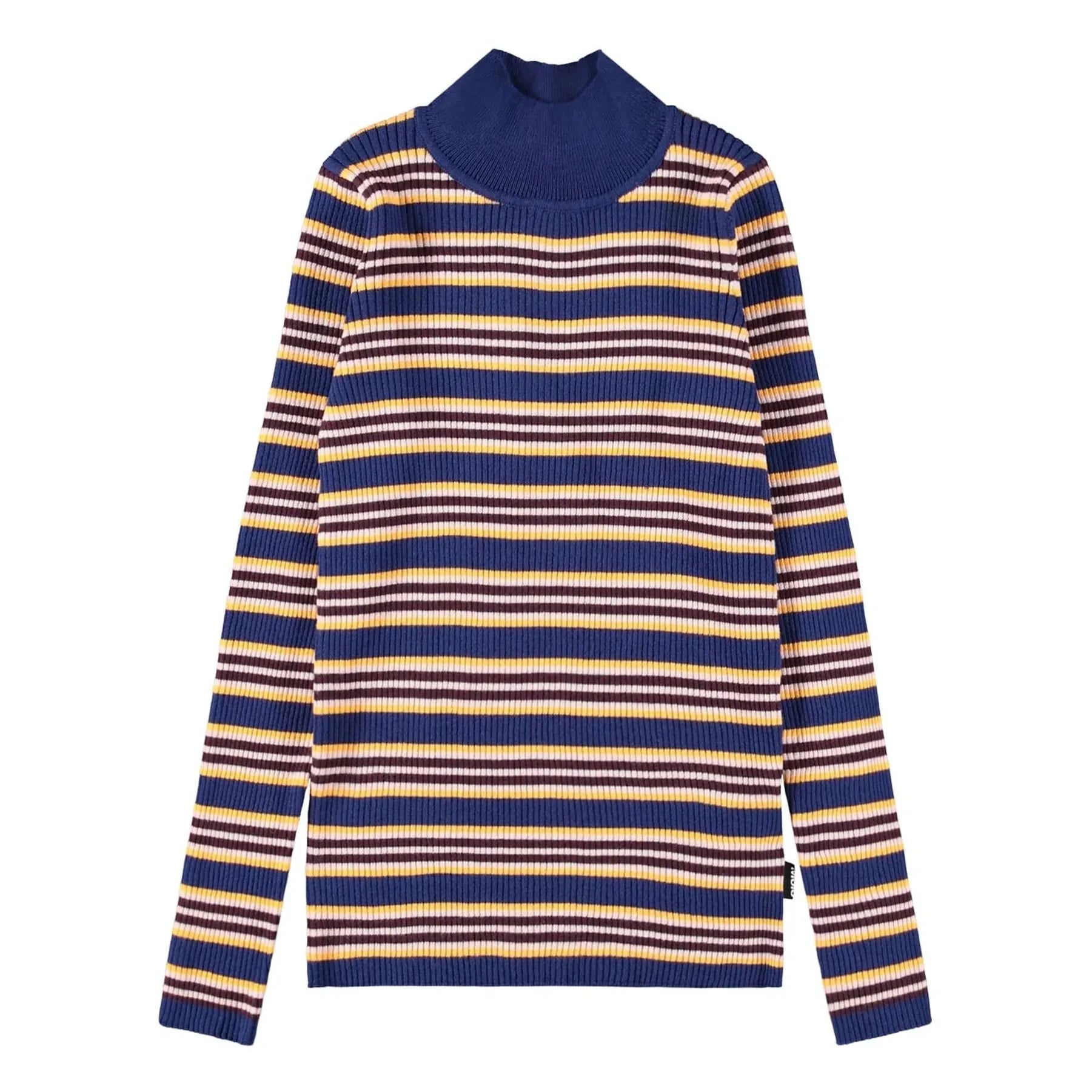 Molo - Ginevra organic cotton striped turtleneck | Navy Blue