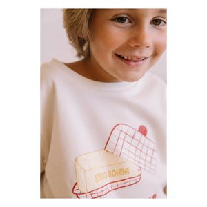 Studio Bohème - Essential Organik Pamuk Butter dish Tişört | Ekru