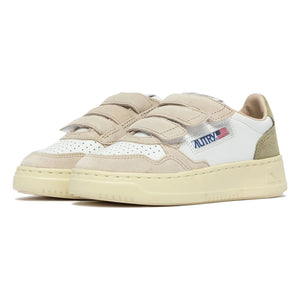 Autry - Kids Kidstripes Low Tricolor Süet Sneakers | Light khaki