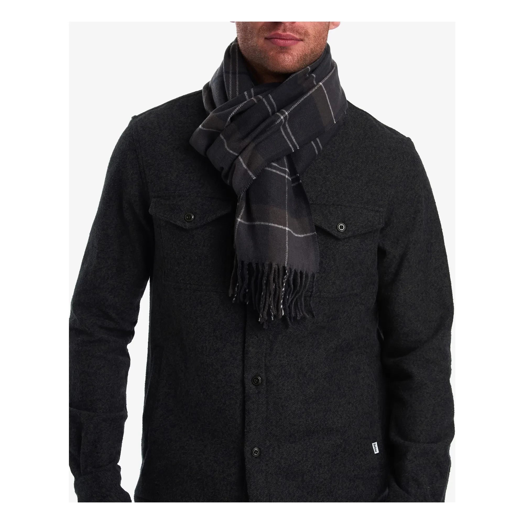 Barbour - Galingale Tartan Scarf | Gray Blue
