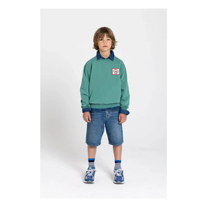 Hundred Pieces - Ryde Wheelers Sweatshirt aus Bio-Baumwolle | Smaragdgrün