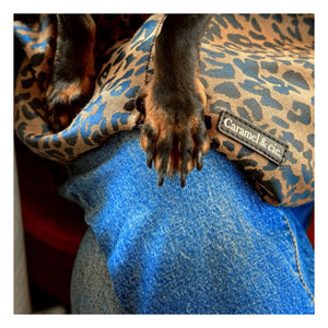 Caramel & Cie - Leopar Köpek Desenli Promenade Cross Body Çanta | Kahverengi