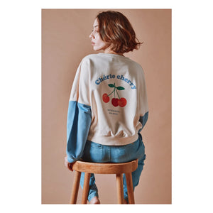 Emile et Ida - Organic Cotton Printed Sweatshirt | Cream