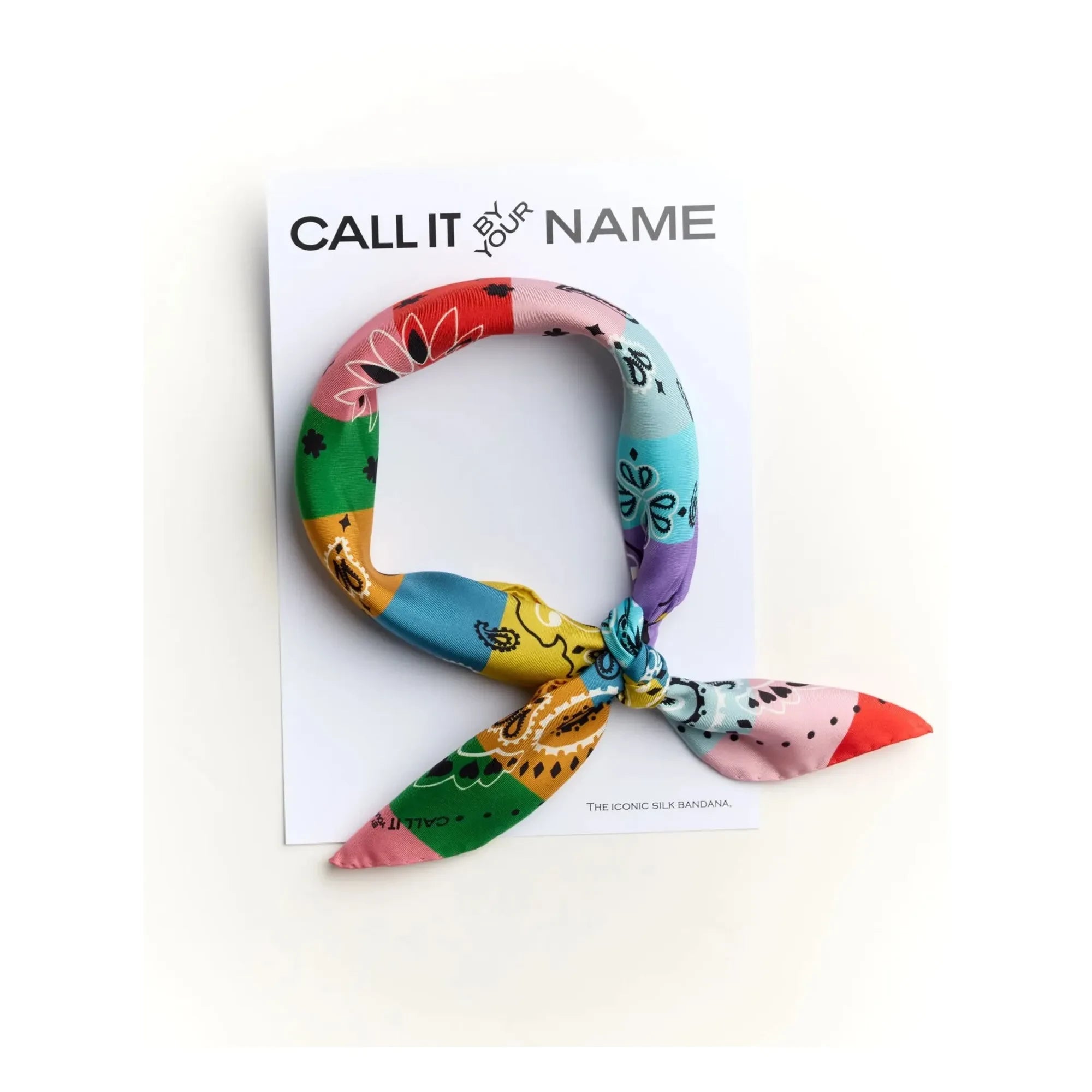 Call it by your name - Bandana Small Rainbow Silk | Blau