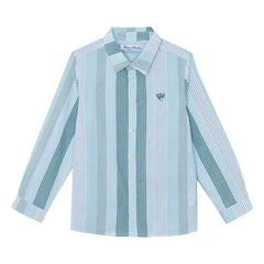 Tartine et Chocolat - Contrasting Striped Shirt | Green Water