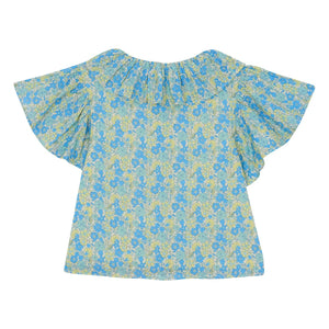 Bonton - Bluz Claudine Yaka Nancy Çiçekli | Mavi