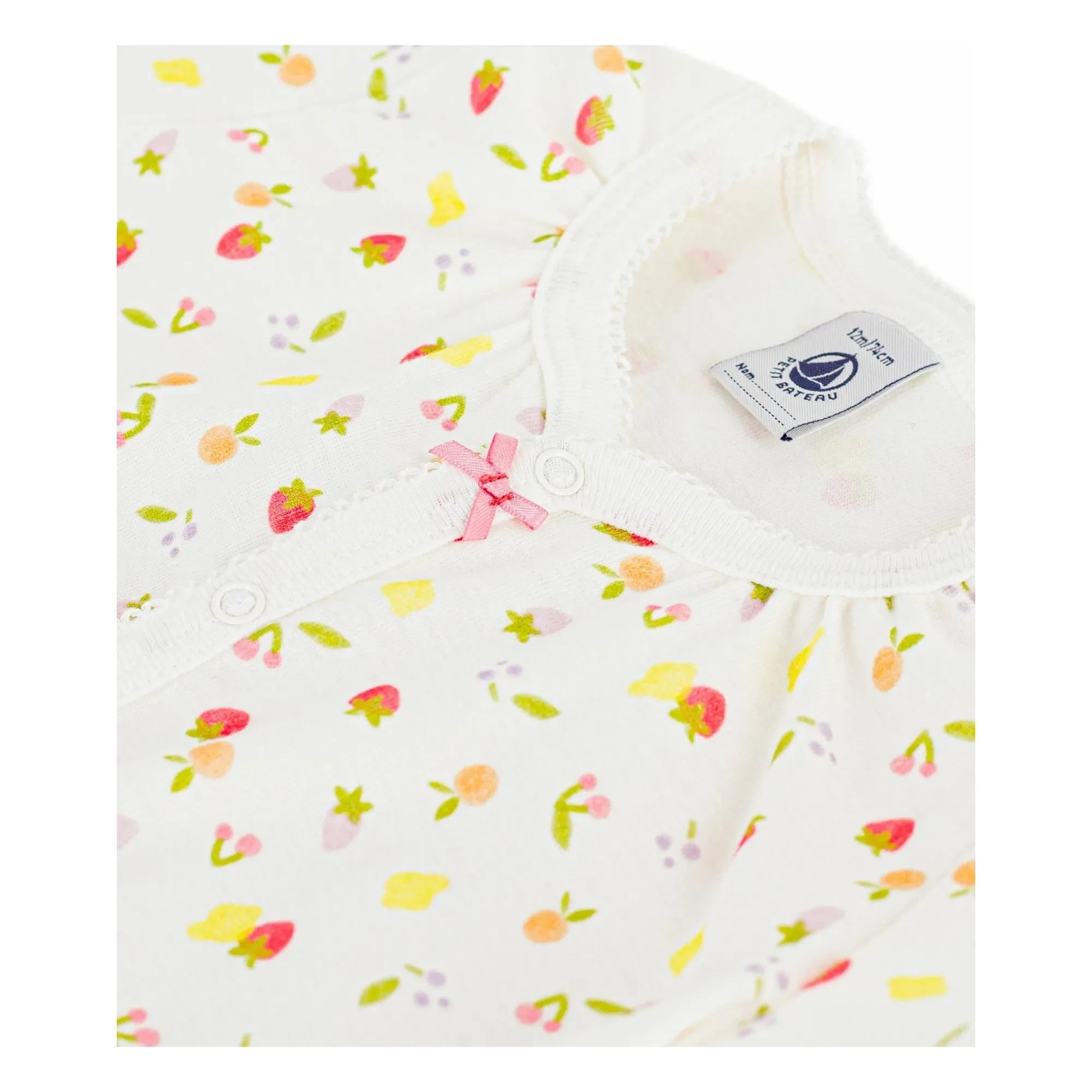 Petit Bateau - Strampler mit Früchten | Ecru