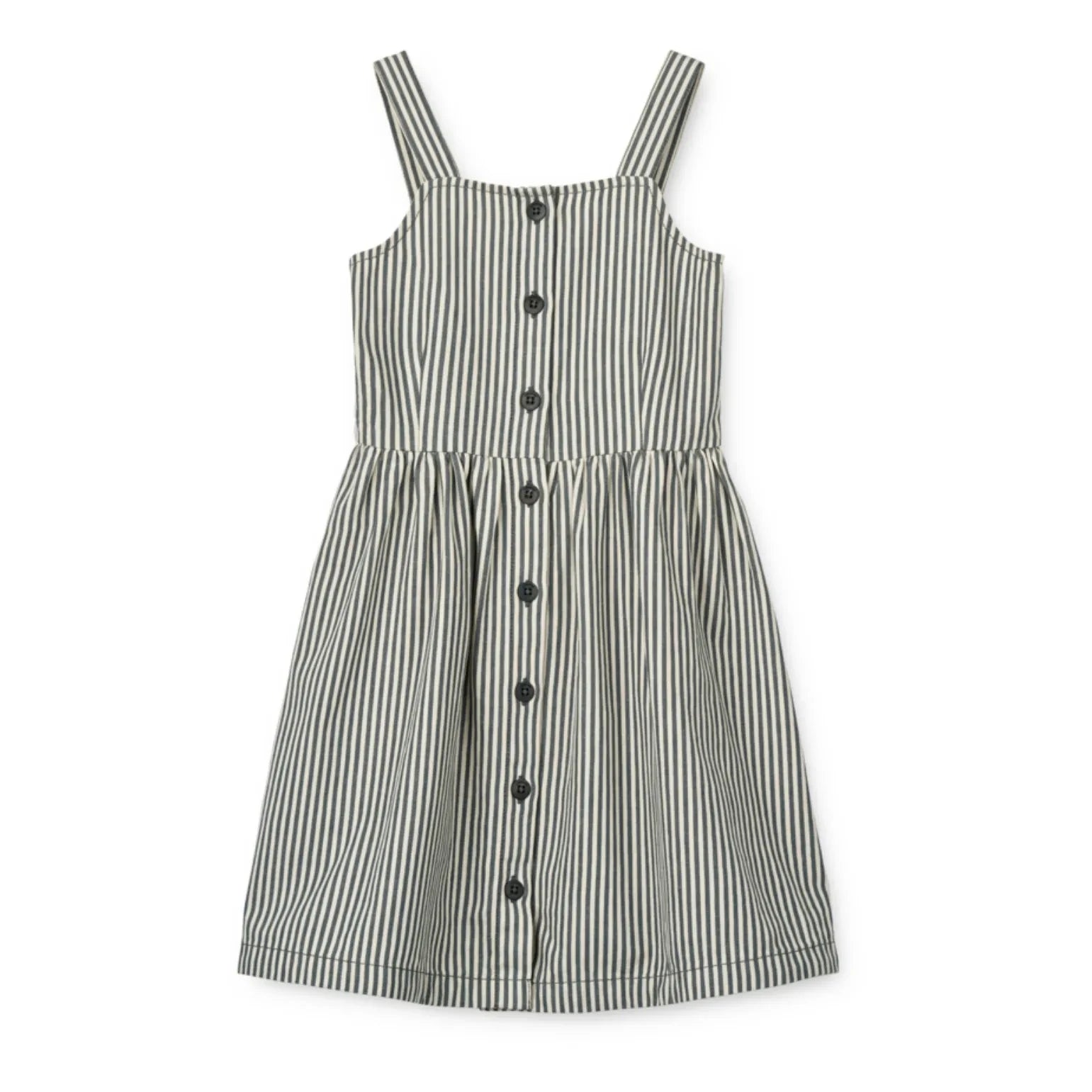 Liewood - Gestreiftes Zia Kleid | Grau Blau