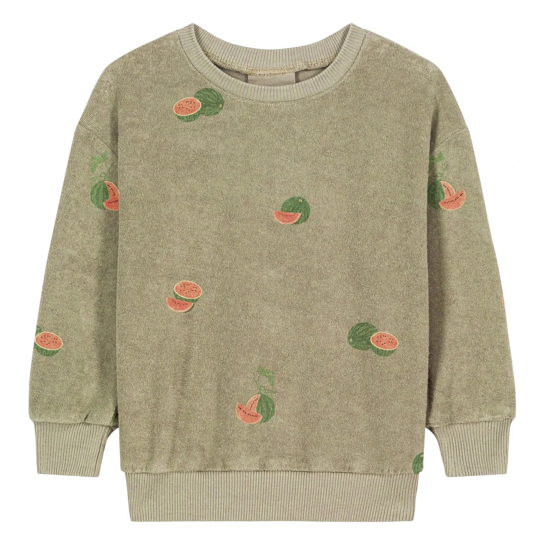 Studio Bohème - Bart Karpuz Sweatshirt Bio-Baumwoll-Frottee | Khaki