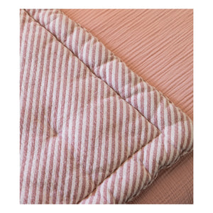 The Socialite Family - Capriccio Cotton Jacquard Striped Quilt | Burgundy