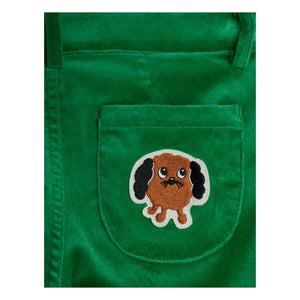 Mini Rodini - Doggie Flare Pantolon Kadife Organik Pamuk | Yeşil