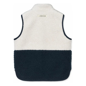 Liewood - Vada Sleeveless Sherpa Jacket | Navy Blue