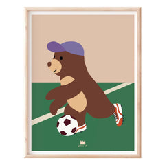 Ma petite vie - Fußball-Bär-Poster