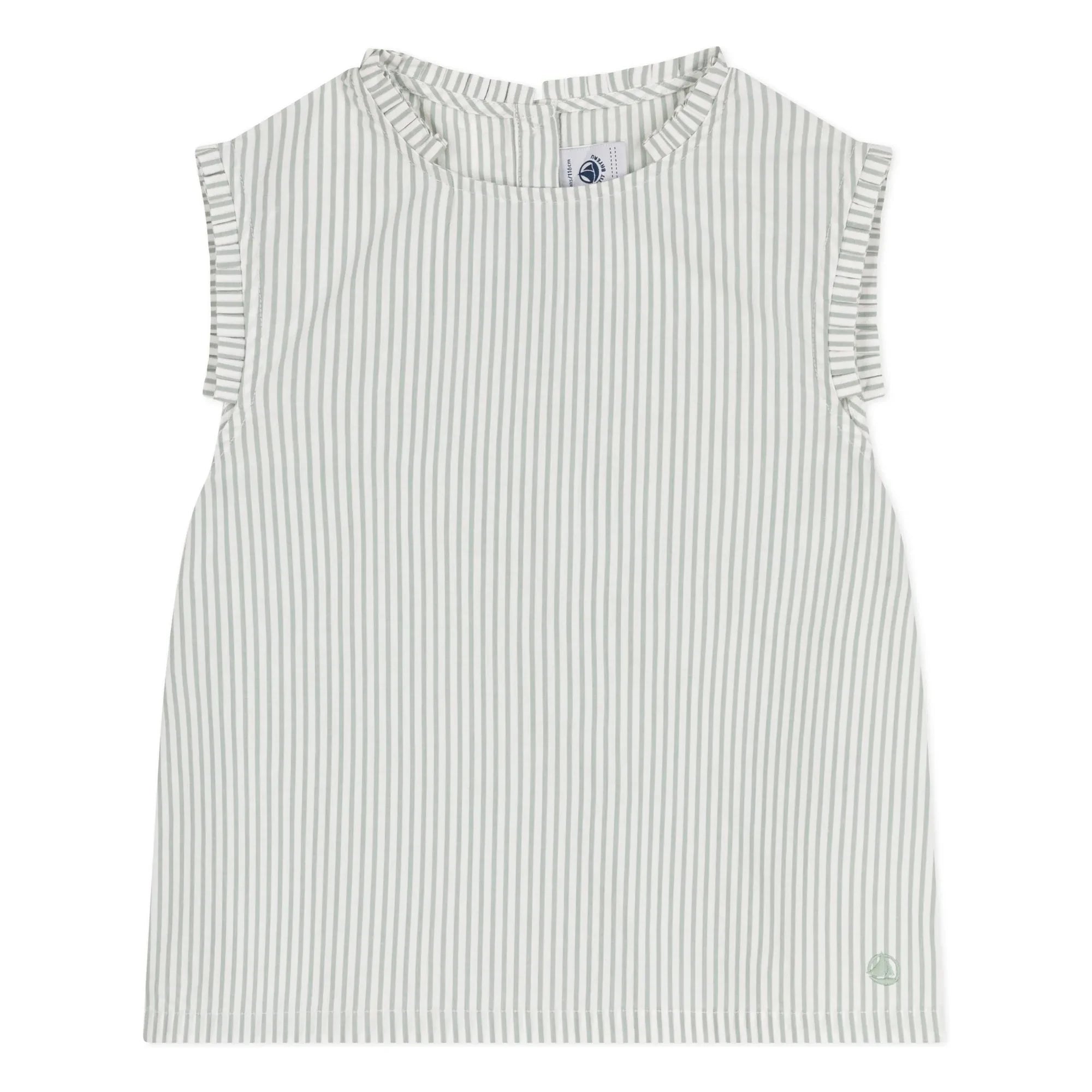 Petit Bateau - Top Bictoire Bio-Baumwoll-Popeline | Weiß