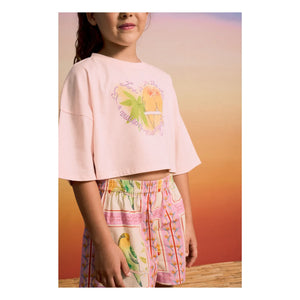 Maison Mangostan - Kısa Patchwork Kuşlar | Pembe