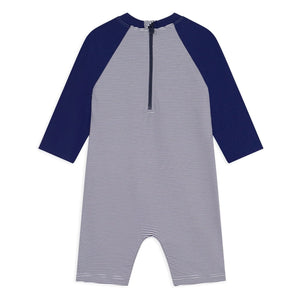 Petit Bateau - Striped UV Protective Swimsuit | Blue