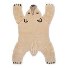 Ferm Living Kids – Geprägter Eisbär-Teppich | Cremeweiß