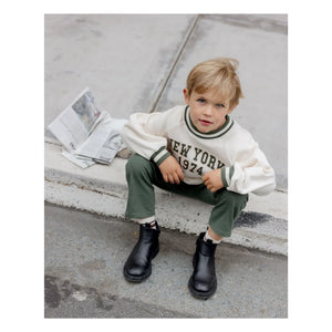 Rylee + Cru - Raglan Sweat New York Mini | Ecru