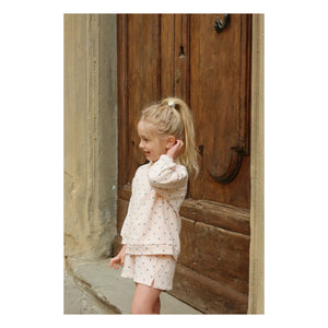Konges Sløjd - Short Sweatshirt with Polka Dots Organic Cotton | Light Pink