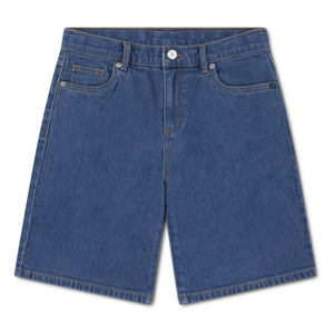 Lacoste – Bestickte Logo-Jeansshorts | Hellblau