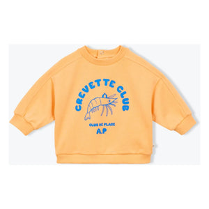 Arsène et Les Pipelettes - Sweat Shrimp Club Organik Pamuk Bebek | Kayısı