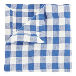 Gabrielle Paris - Vichy Washed Linen Napkin | Blue