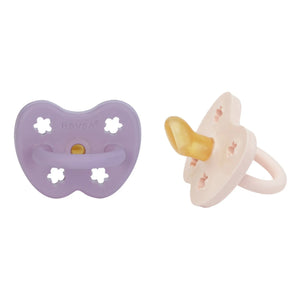 Hevea - Physiologische Beruhigungssauger aus Naturkautschuk - 2er Set | Lavendel