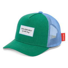 Hello Hossy - Gebogene Krempe Trucker Mütze Mini Flach Bio-Baumwolle | Grün