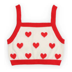 the new society - Maqui Hearts Jacquard-Top | Weiß