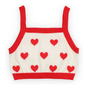 the new society - Maqui Hearts Jacquard-Top | Weiß
