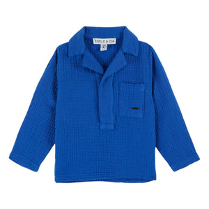 Emile et Ida - Kurta Cotton Gauze Cloth | Royal Blue