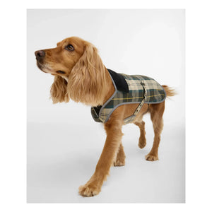 Barbour - Su geçirmez ekose köpek ceketi | Bej