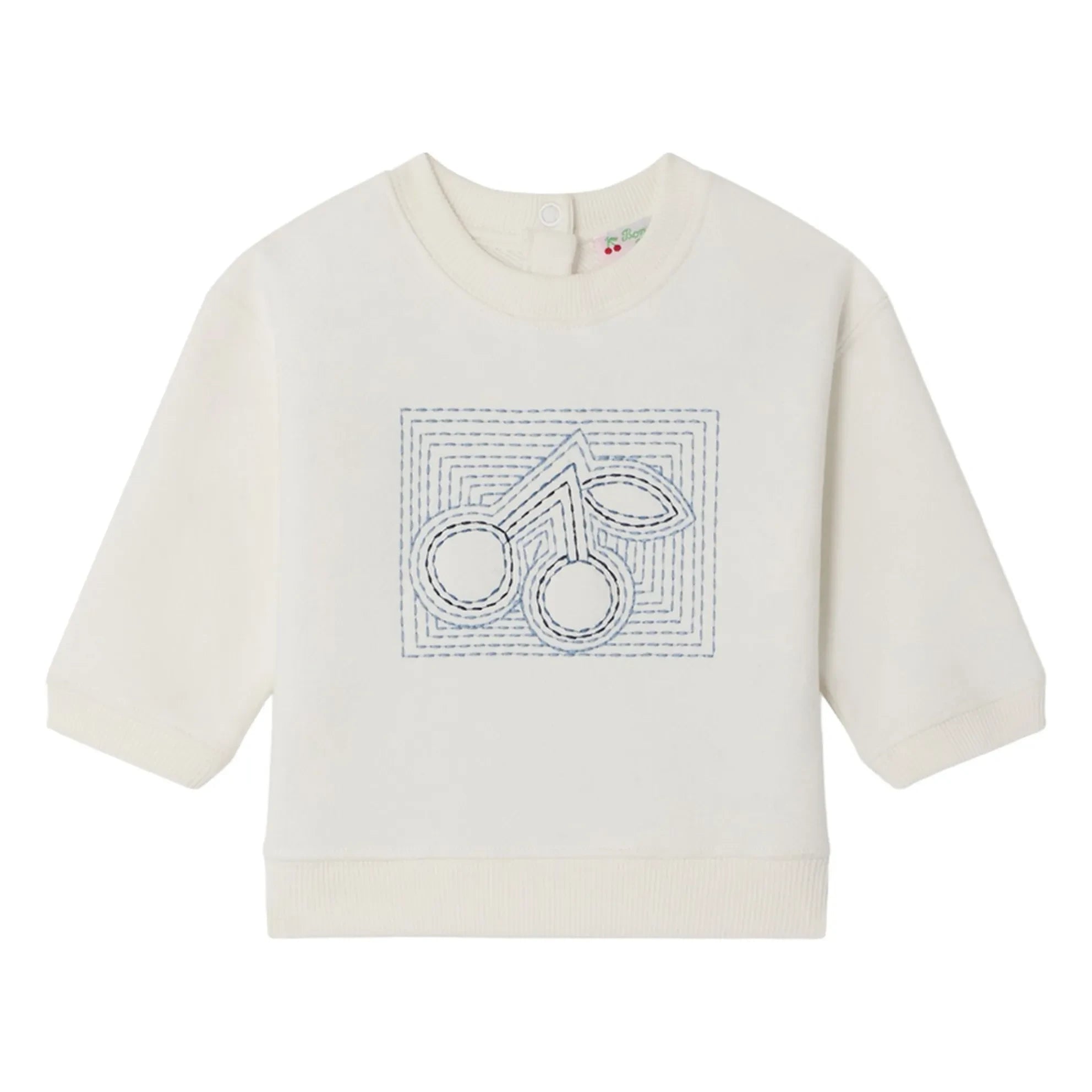Bonpoint - Sweatshirt Gena Cerise Bio-Baumwolle Baby | Creme