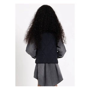 Finger in the nose - Tara Piped Sleeveless Jacket | Black