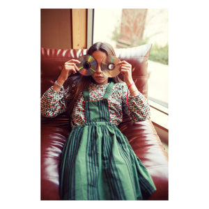 Piupiuchick - Checkered Floral Blouse | Green