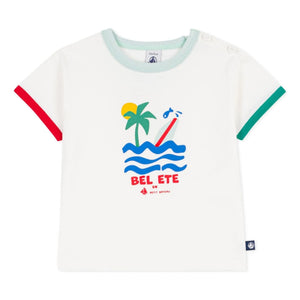 Petit Bateau - Bel Été Organic Cotton Contrast T-Shirt | White