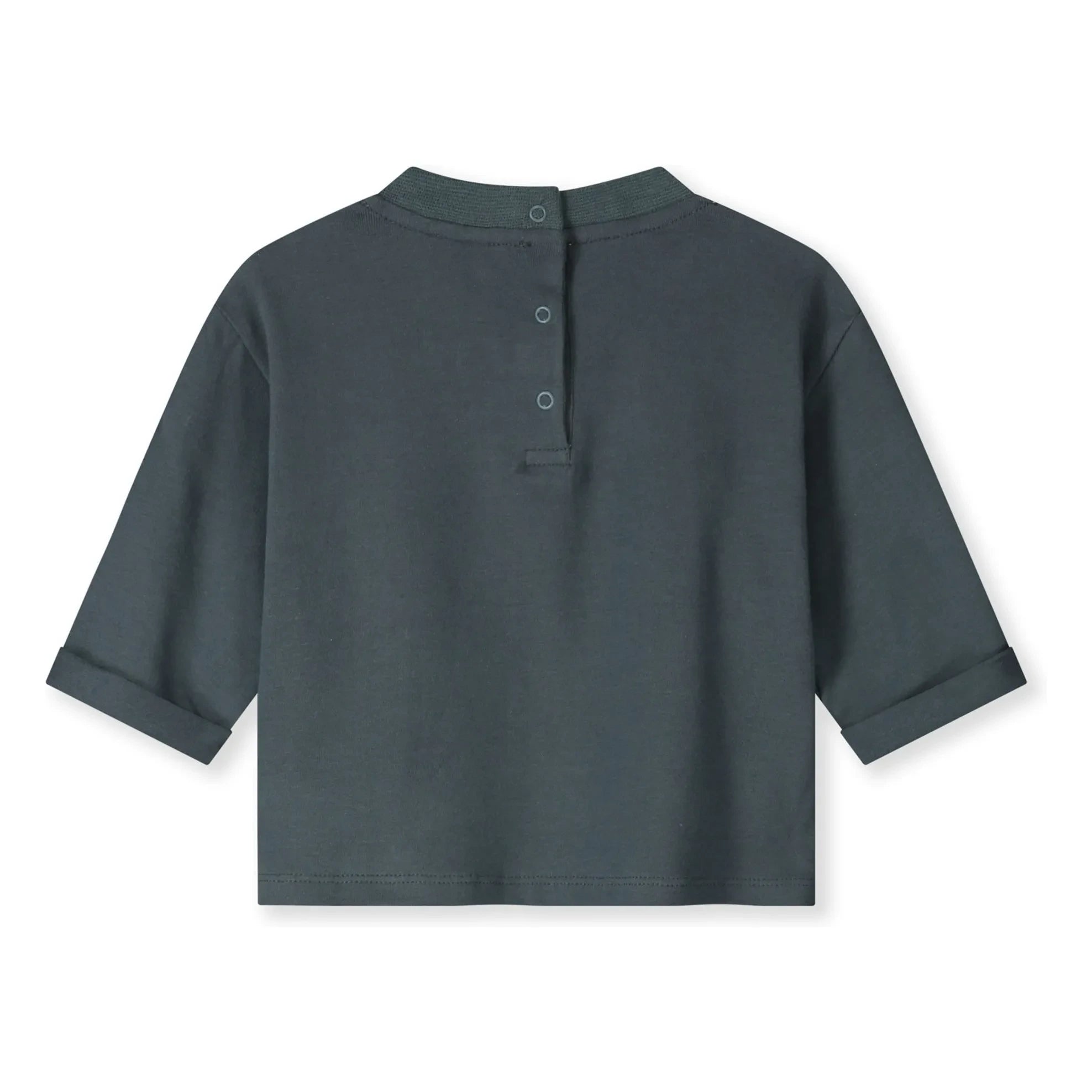 Gray Label - Organik pamuklu T-shirt | Gri mavi