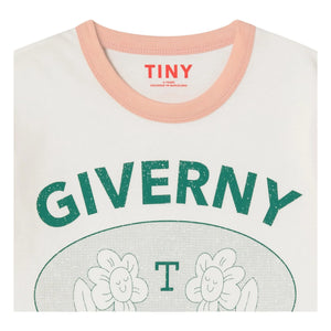 Tinycottons - Giverny Colour Blocked Organic Cotton T-Shirt | Powder Pink