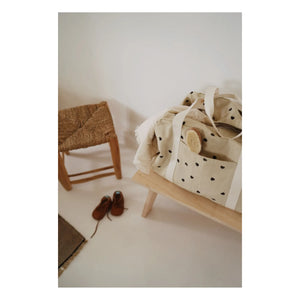 Rose in April - Raphaël Heart Pattern Baby Changing Bag | Sand