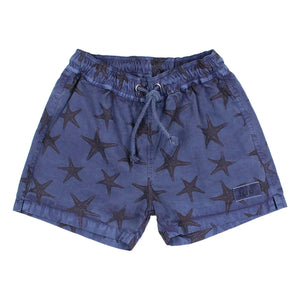 Búho - Etoiles de Mer Badehose aus Bio-Baumwollpopeline | Marineblau