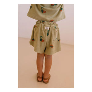 Studio Bohème - Georgy Karpuz Bio-Baumwoll-Frottee-Shorts | Khaki