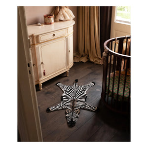 Doing Goods - Yün zebra halı | Noir/Blanc