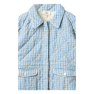 Copenhagen Colors - Pied de Poule Organic Cotton Quilted Jacket | Blue