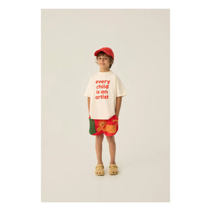 The Campamento - Oversize Tişört Every Child Is An Artist Organik pamuk | Ekru
