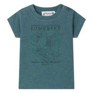 Bonpoint - Tom T-shirt Organik pamuk | Peacock blue