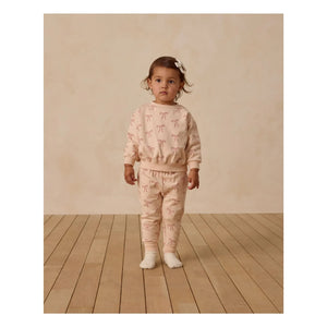 Quincy Mae - Organik Pamuklu Düğümlü Jogger | Mercan