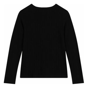 Petit Bateau – T-Shirt aus Bio-Baumwolle mit Ajourmuster | Schwarz